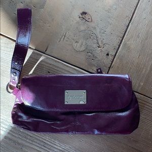 Kenneth Cole purple patent leather wristlet